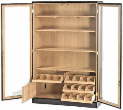 Humidor Supreme Large Cigar Humidor Cabinet, Brown - 4,000 Cigar Storage - NEW
