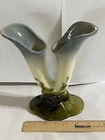 Vintage Hull Woodland Double Canna Lily Vase Excellent Condition & Signed