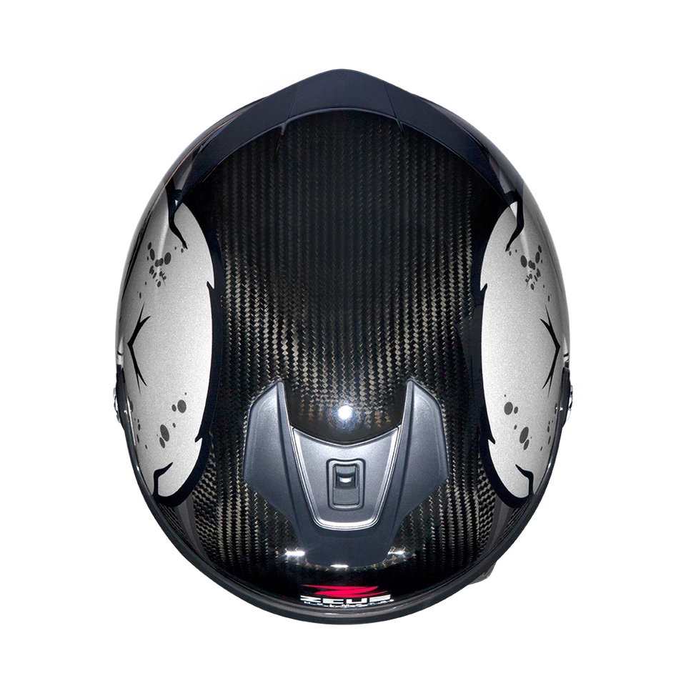 Casco de calle de motocicleta cara completa DOT de fibra de carbono ZEUS VISERA TRANSPARENTE Foto 3 de 4