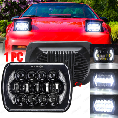 For Chevrolet Corvette 1984-1996 130W 5x7'' 7x6'' Led Hi/Lo Headlight Halo H6054