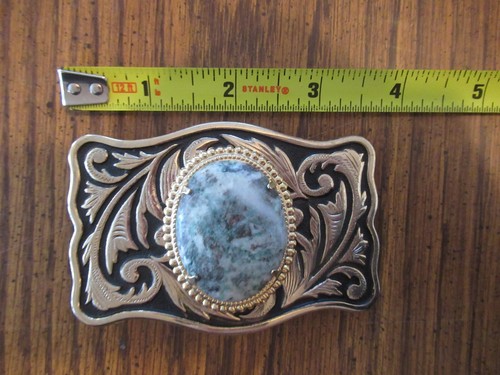 Vintage Belt Buckle with stone in the middle 1970s/80s - Picture 1 of 2