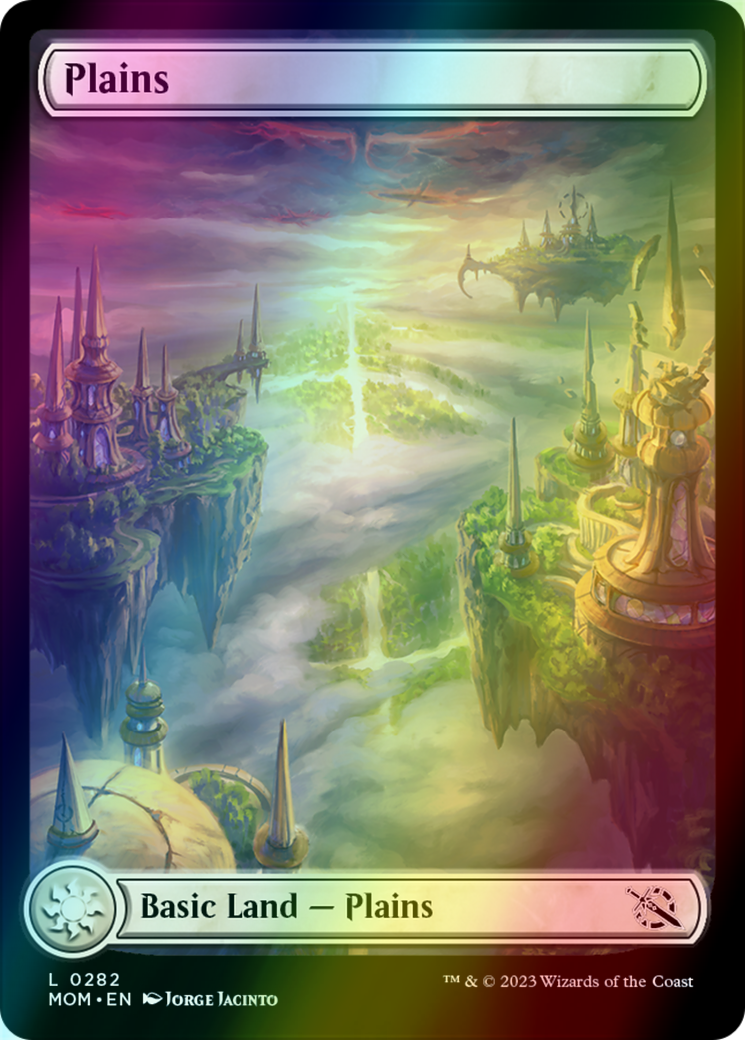Plains 282 Basic Full Art Land FOIL, March of the Machine, MTG MOM