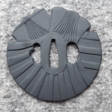 Japanese Antique Tsuba of Katana Samurai Sword Guard Iron Rare Design 66-D36