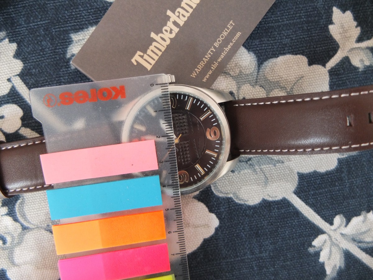 Timberland Men's Quarzo Orologio Schwarer Analogue Display Nuovo