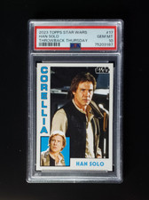 PSA 10 Topps TBT Han Solo Throwback Thursday 6 STAR WARS 1984 BASEBALL 17 PR1704