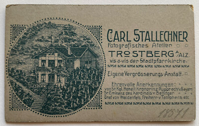 Fotografie C. Stallechner, Trostberg, b.d. Pfarrkirche, Ansicht Traunstein CDV