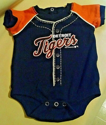 DETROIT TIGERS BABY OUTFIT 1 PC 6 9 MOS NWOT TEAM ATHLETIC BLUE ORANGE BASEBALL*