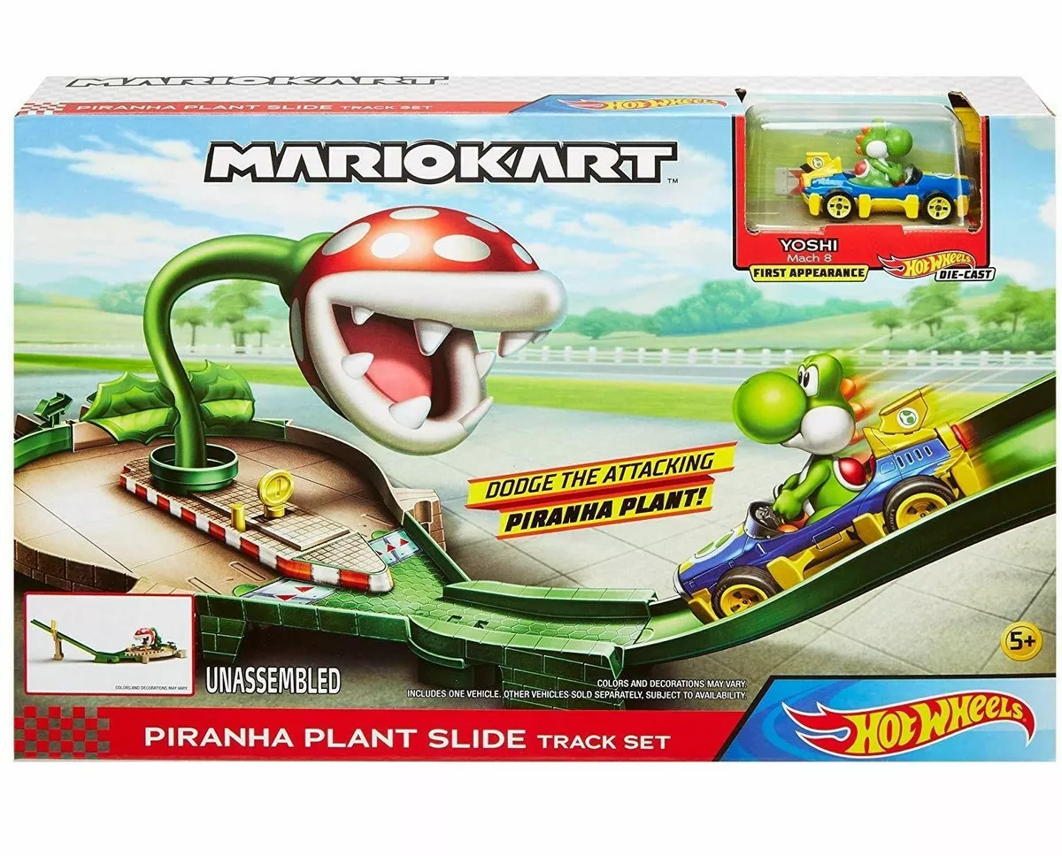 Hot Wheels Mario Kart Mario Circuit Track Set NEW SEALED Includes Mario &  Yoshi!