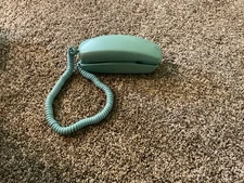 Vintage GTE Automatic Electric Rotary Trimline Phone - Aqua Blue