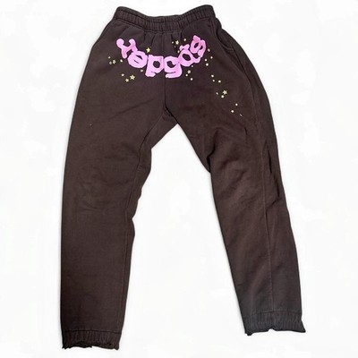 Brown and pink sp5der sweatpants 1 for 1 cuff precut dm before purchase #sp5der