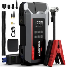 Car Heavy Duty Jump Starter Kit With7 Multifunction With Air Compressor,21700mah