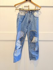 L.E.I Riding Wear Made in USA Jeans Vintage Patchwork Size 5 High Waist Mom