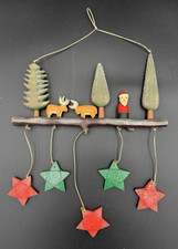 Vintage Wooden Santa Christmas Wall Plaque Hanging Rustic Holiday Decor