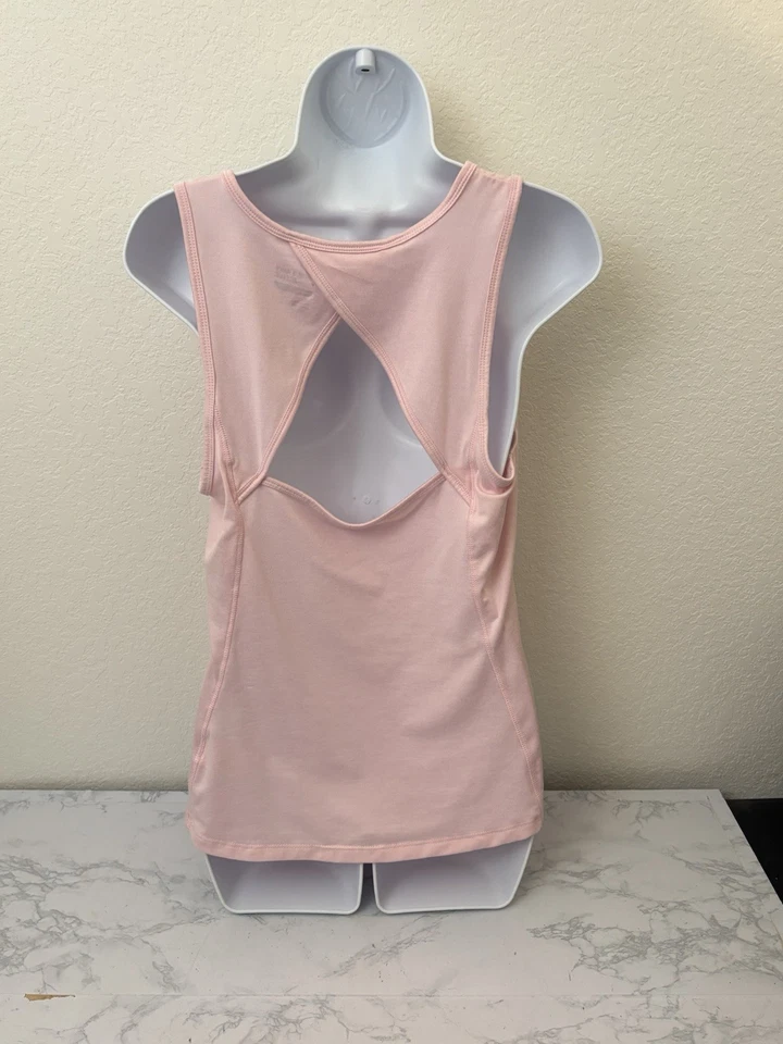 Camiseta sin mangas Old Navy Active para mujer L rosa Go-Dry espalda cruzada camisa de entrenamiento J2 Foto 3 de 4