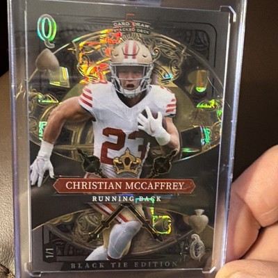 Wild Card 5 Card Draw Stacked Deck Black Tie Christian McCaffrey 1/1 49ers