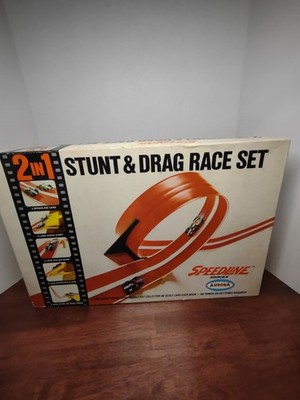 Vintage Aurora Speedline Series 2 in 1 Stunt & Drag Race Set As Is