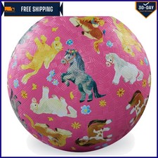 Durable 5" Rubber Playground Ball - PVC-Free Inflatable Kickball for Kids 3 