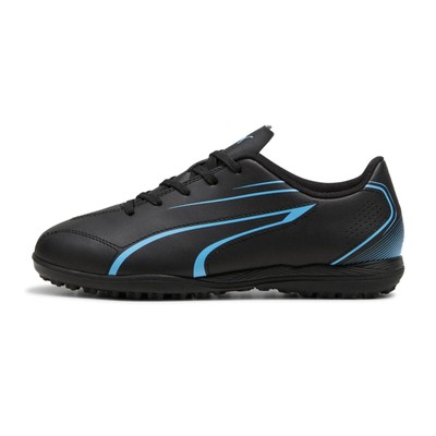 Puma Vitoria TT (Astro Turf) Junior Football Boots J11 Black/Luminous Blue J11 B
