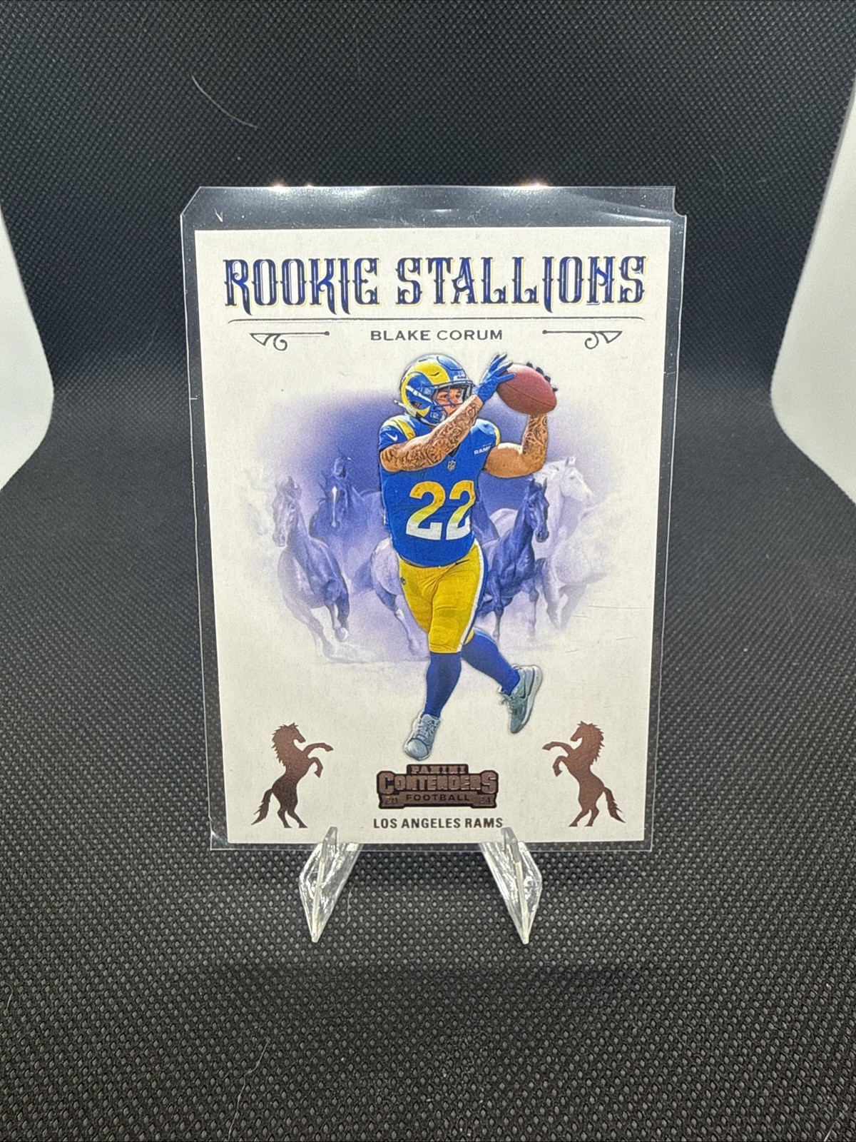 2024 Panini Contenders - Rookie Stallions Blake Corum #21 RC Los Angeles Rams