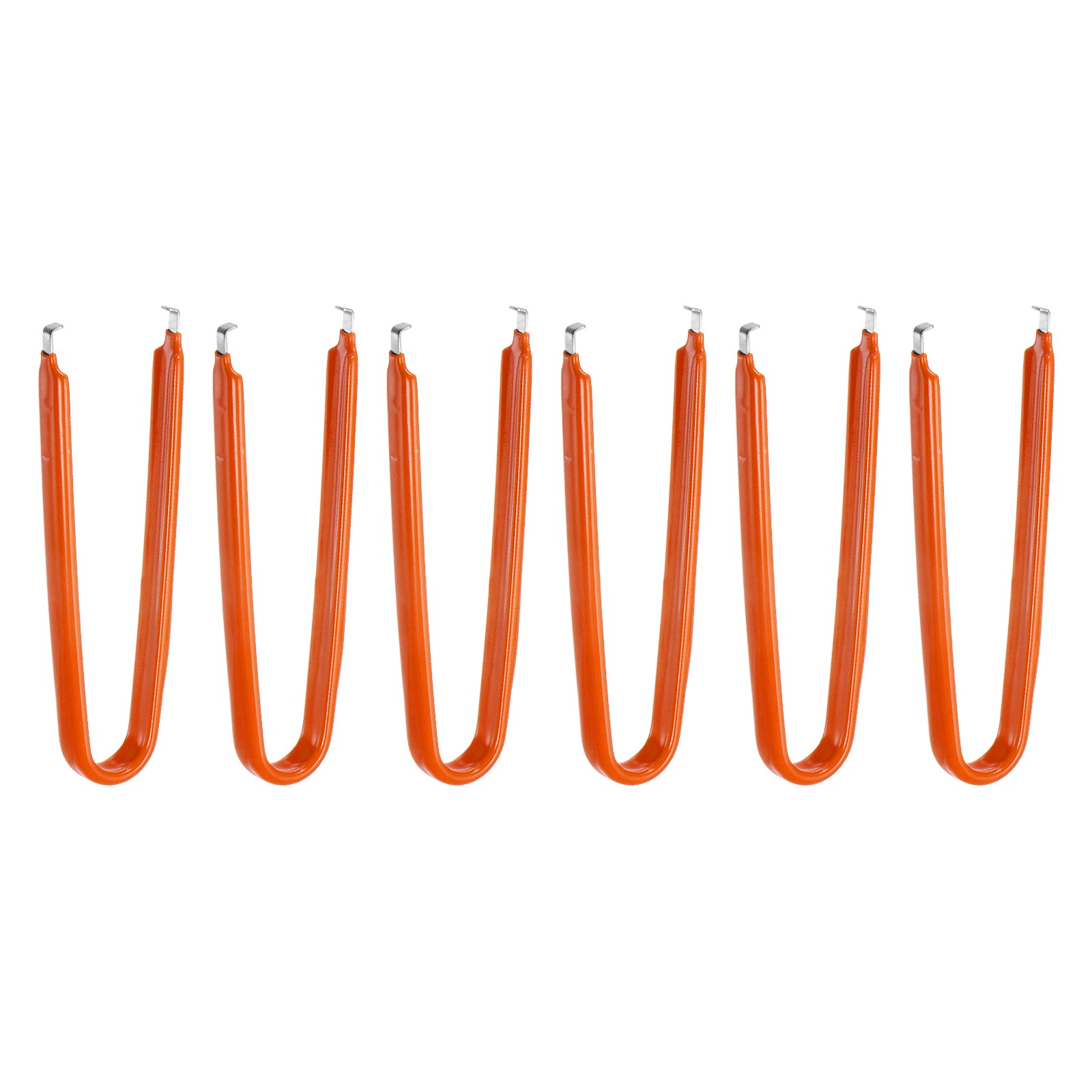 6Pcs IC Chip Extractor IC U Shape Puller Stainless Steel Insulated Grip, Orange