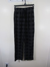 Perry Ellis Portfolio Fleece Pajama Pants Size M Men Gray Black Paid