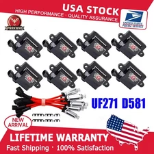 8 Pack Square Ignition Coil Spark Plug Wire For Chevy GMC LS1 LS2 5.3L 6.0L 8.1L