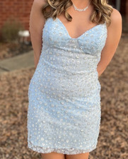 Light Blue Semi-Formal Cocktail Dress