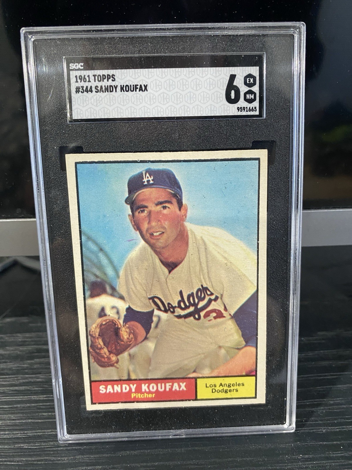 1961 Topps Sandy Koufax #344 SGC 6 (Well centered on front)
