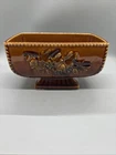 Vintage McCoy Pottery Brown Antique Curio Line Grapes & Leaves Planter