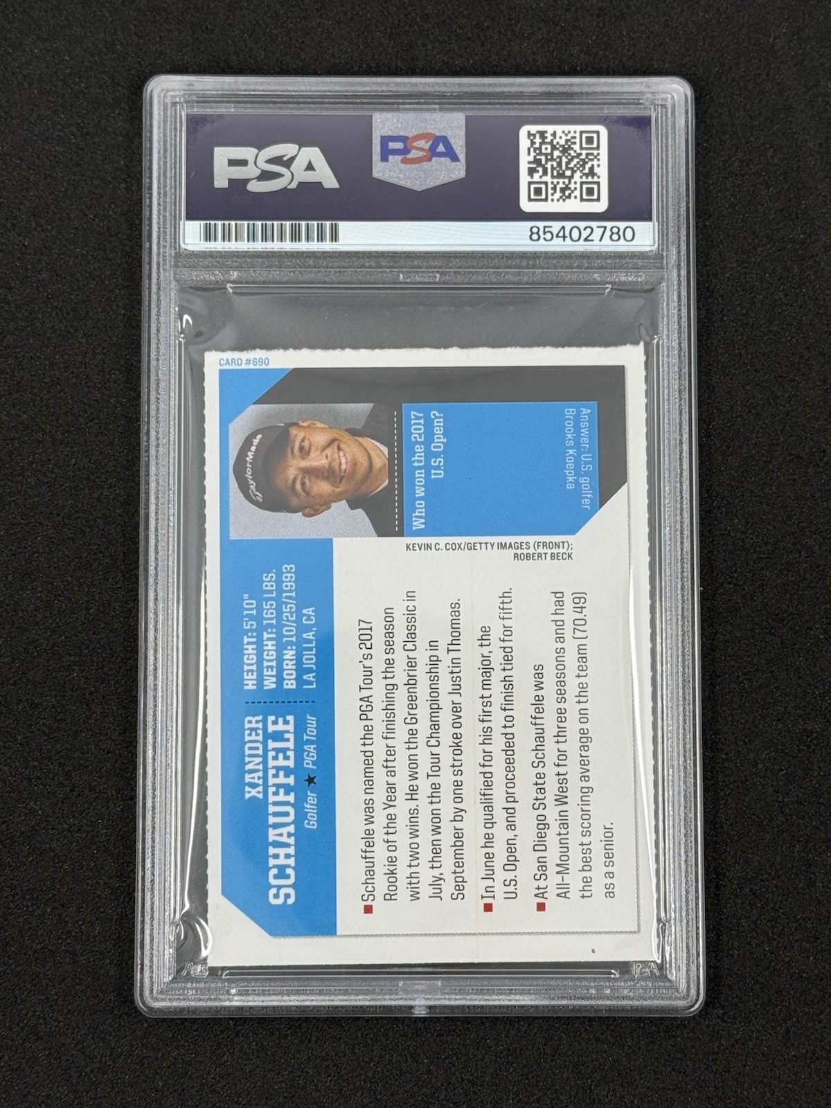 Xander Schauffele Signed 2017 SI for Kids Golf Rookie Card PSA DNA Masters Auto view 8