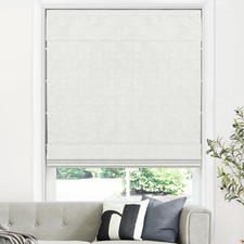 Cordless Blackout Roman Shades, Thermal Insulated Blinds, Off White 34.5" W X 48