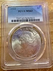 Certified 1922-S Peace Dollar PCGS MS63 Silver