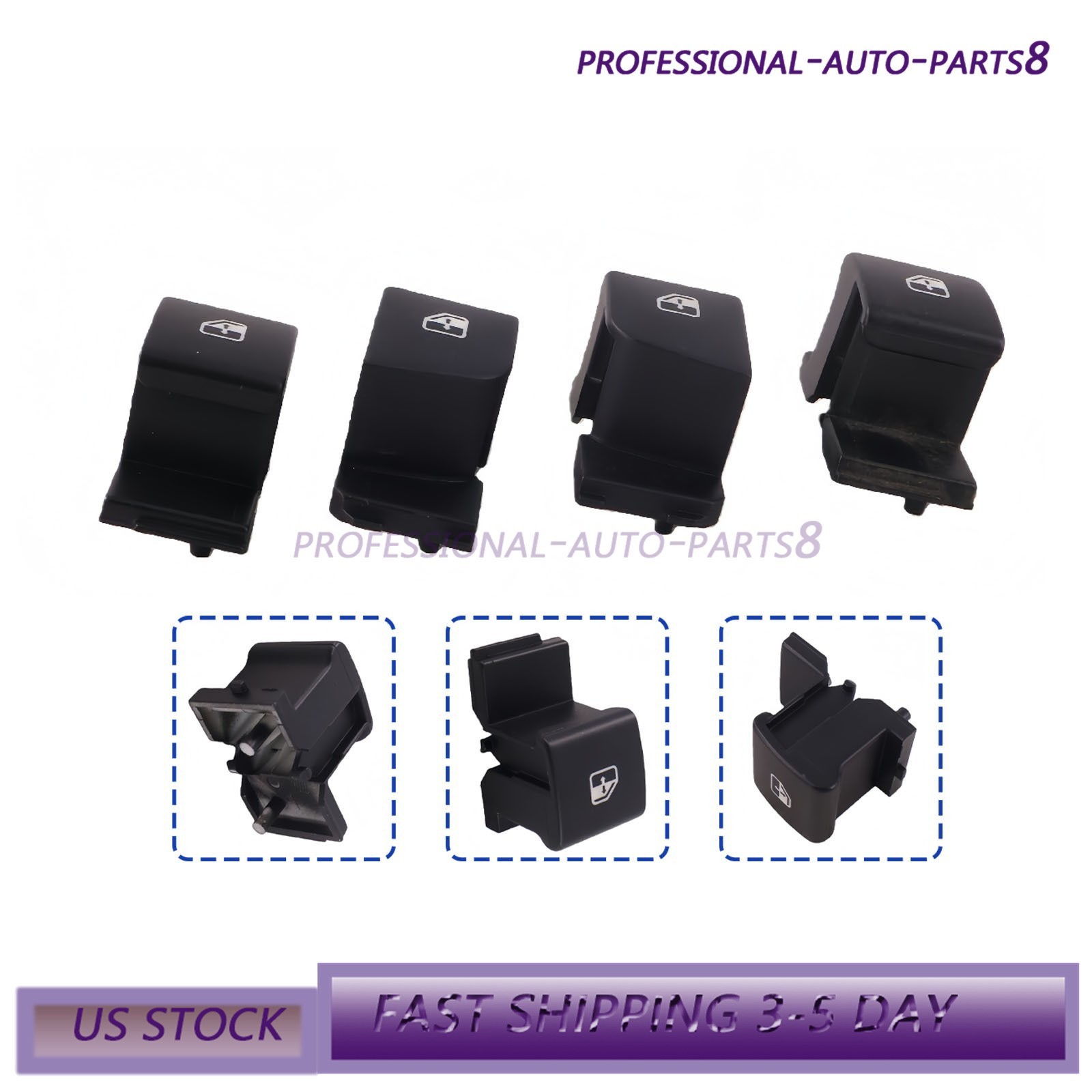 247993 4PCS Window Master Switch Button Cover Fit Maserati Quattroporte GT