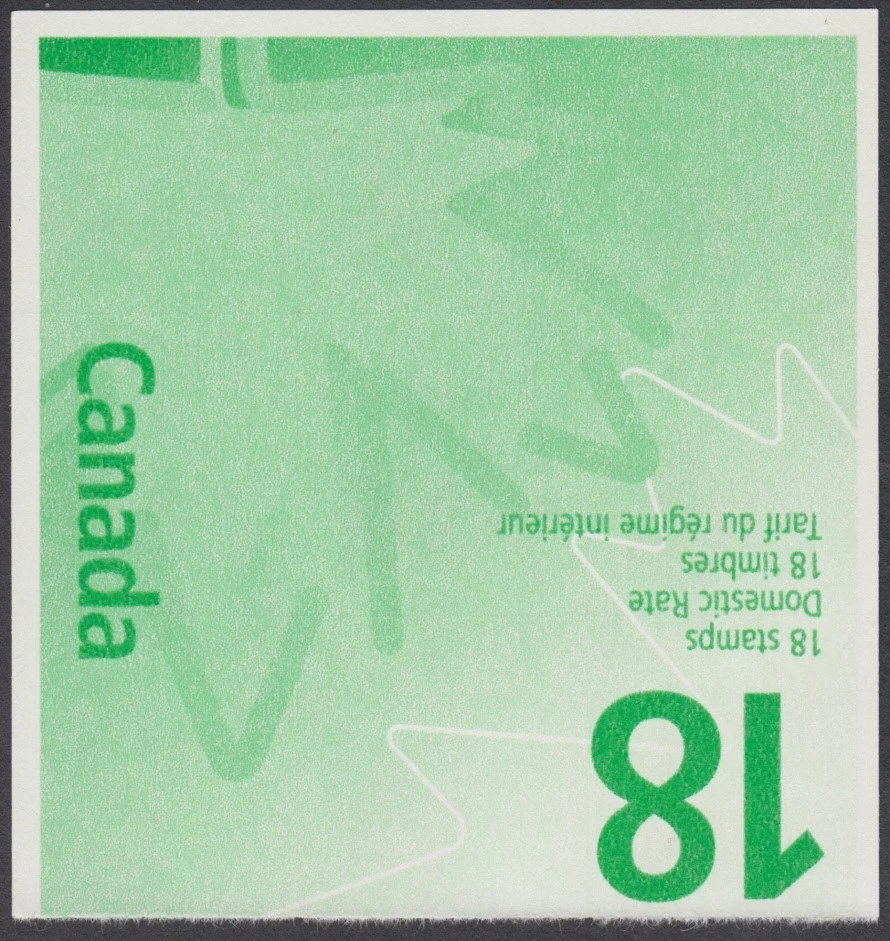 Canadá - Bloque de nueve estampillas autoadhesivas de hoja de arce estilizadas 46c #1699 - MNH Foto 2 de 2