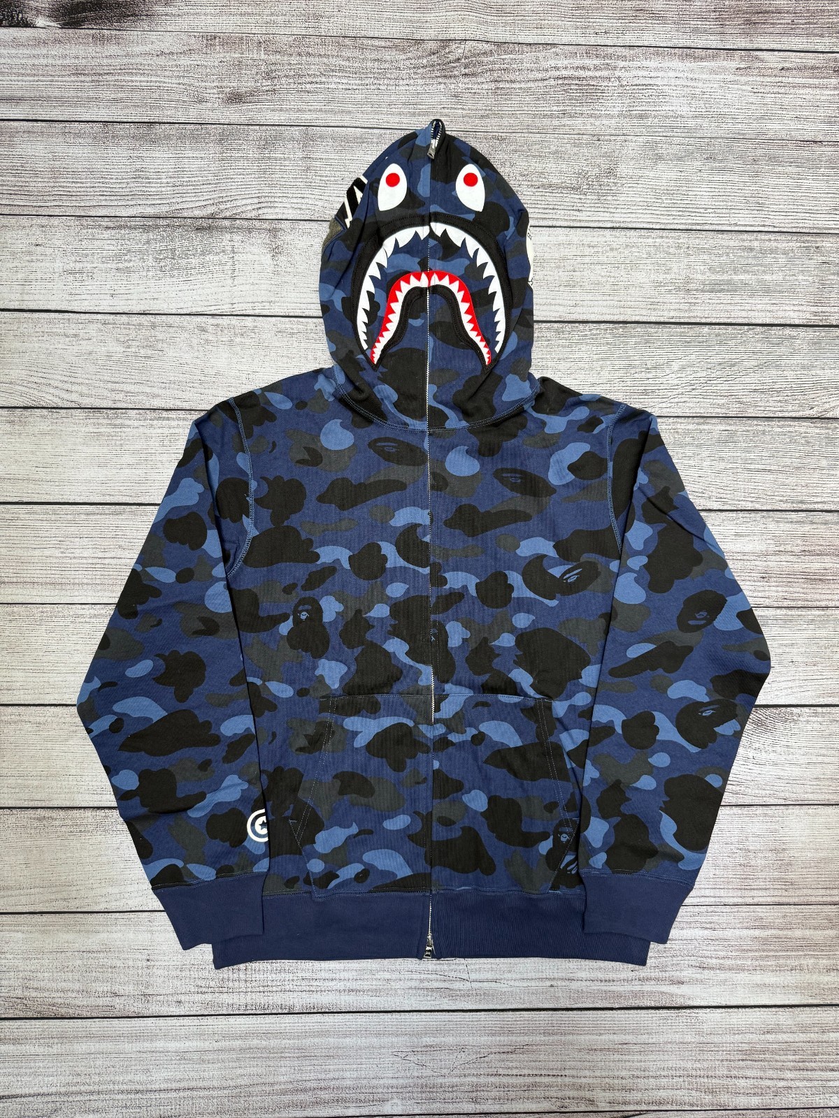 NEW BAPE Color Camo Shark Full Zip Hoodie Navy  SS22 Size S-XL SS23 Free Ship