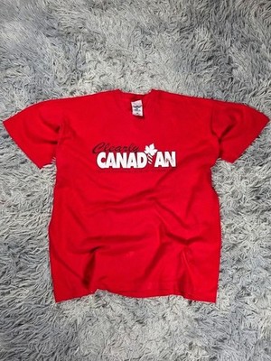Vintage Clearly Canadian T-Shirt rot 1997 Fruit of the Loom Made in Canada re