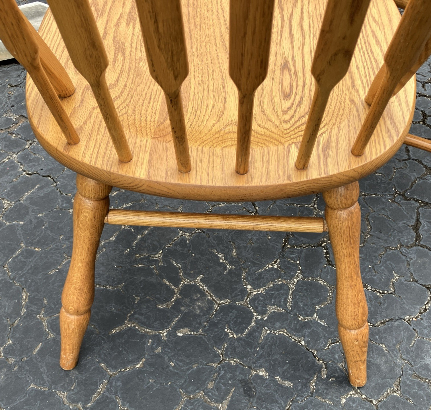 Vintage Tell City Oak Dining Room Set of Two Chairs Windsor Spindle Back