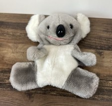 Vintage 11" Plush Koala Hand Puppet Stuffed Toy Gray Made In Korea