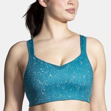Brooks Drive Convertible Run Bra Racerback Lagoon Speckle Print 350081464 Sz 40E