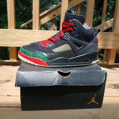 NIKE SPIZIKE JORDAN HI 315371-026 9.5 AS FAIR IS CONDITION RETRO 2017 OG BLK RED