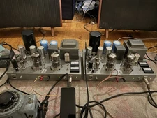 Audio Professor  6c33c-b OTL  Mono Tube Amplifiers. Western Electric Caps Listen