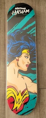 NEW! SUPER RARE Wonder Woman X Haslam Almost DC Sketch Comics Skateboard Deck