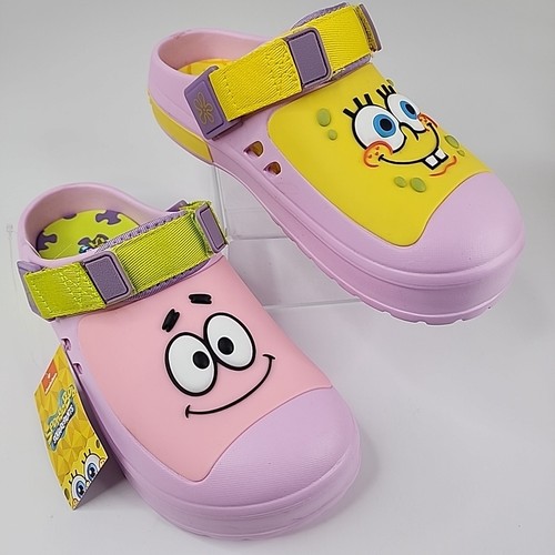 SpongeBob SquarePants & Patrick Star Clogs Sandals Shoes Ground Up Unisex 9 NWT - Afbeelding 1 van 9