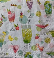 2 Individual Pastel Cocktails for her Cocktail Napkins