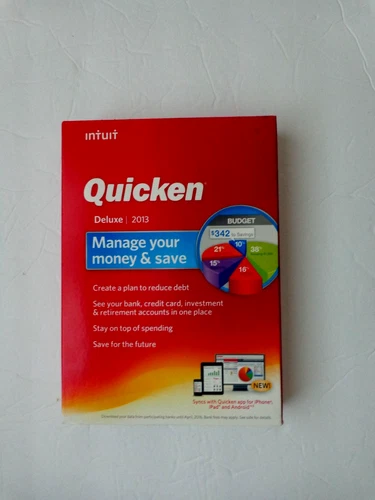 Intuit Quicken Deluxe For Windows 2013 Windows XP SP2 and Above, Vista, Win 7