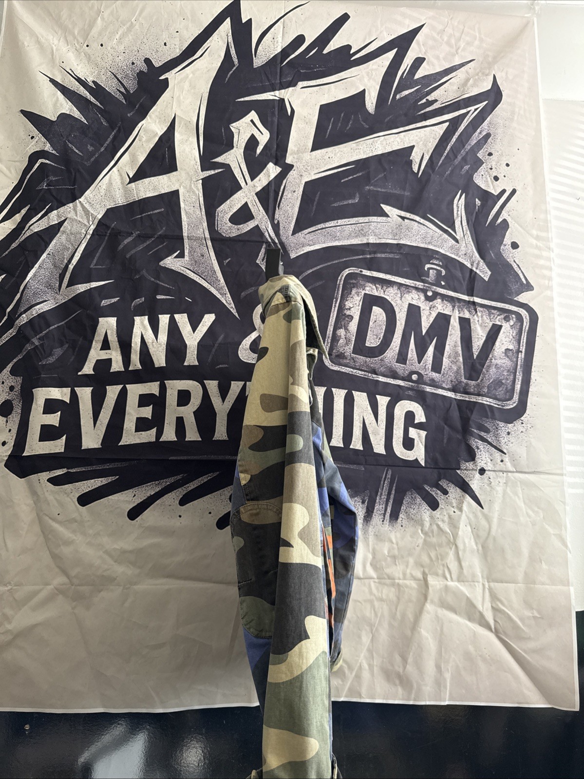 BKYS  Patchwork Multicolor Camo Trucker Jacket XL - image 2