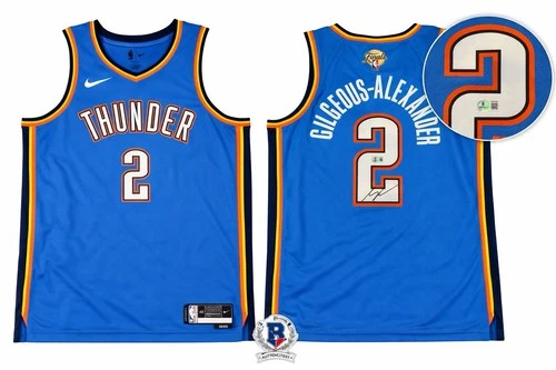Shai Gilgeous Alexander Signed 2025 NBA Finals Jersey Thunder Beckett BAS COA