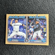 2024 Topps Update Series Gold #US185 Jhonny Pereda Emmanuel Ramirez RC Marlins