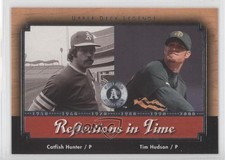 2001 Upper Deck Legends Reflections in Time Catfish Hunter Tim Hudson HOF 0b3