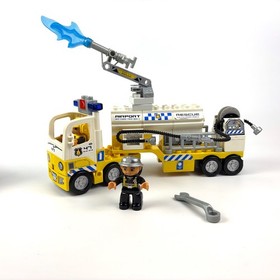 VTG Lego Duplo 7844 Airport Rescue Truck Box Minifigures Partial Manual *READ